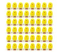 RockParty 32 Mini Yellow Easter Chicks - Fluffy Plush Chick Decorations for Bonnet Crafts & Easter Displays