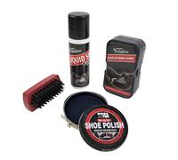 RockParty Complete Black Shoe Shine Kit Includes Shine, Polish, Cloth, Brush & Buffer for Professional Cleaning and Maintenance