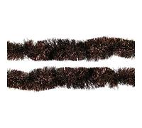 RockParty Copper Brown Luxury Christmas Tree Tinsel Decoration - Premium Hanging Ornaments for Indoor/Outdoor Xmas Parties & Seasonal Event Supplies (Pack of 2 (4m))