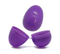 RockParty Fillable Plastic Easter Eggs for Kids 48-Pack Reusable Egg Hunt Surprise Eggs for Chocolate & Treats - Purple