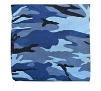 RockParty Funky Army Blue Bandana - Colourful Head, Neck & Face Wrap Scarf for Men & Women (Unisex & Reusable)