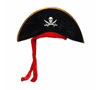 RockParty Halloween Pirate Hat - Skull & Crossbones Jolly Roger Captain Hat Fancy Dress Costume Accessory - Child