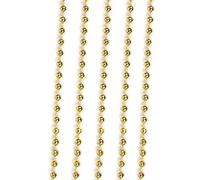 Rockparty Luxury Pearl Bead Plastic Garland For Christmas Tree Ornaments - 5M Silver, Gold, White Bead Chain Holiday Decoration (Gold Bead)
