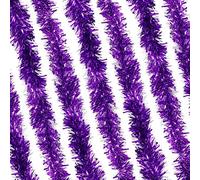 RockParty Luxury Thick Wide Metallic Christmas Tinsel - Festive Holiday Garland Decoration for Xmas Tree, Home, Office & Party Décor - (2 meters, Purple)