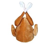 RockParty Novelty Roasted Turkey Hat - Plush Thanksgiving & Christmas Holiday Costume Accessory for Festive Parties & Events