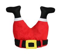 RockParty Santa Leg Hat - Upside Down Santa Claus Christmas Hat for Adults & Kids, Festive Holiday Party Headwear Costume Accessory