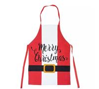 RockParty Santa Suit Apron for Adults - Funny Christmas Cooking Baking BBQ Novelty Chef Apron with Adjustable Neck Tie
