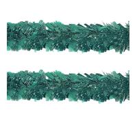 RockParty Teal Metallic Tinsel Christmas Tree Ornament - Classic Thick Hanging Holiday Decoration (Pack of 2 (4m))