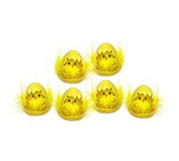 RockParty Yellow Hatched Easter Chicks in Wooden Nest Egg Decorations - Cute Easter Chick Nest Ornaments for Spring & Egg Hunt Decor Pack of 6, 12 or 18 (Pack of 6)