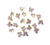 ROCKPOEM 100 Pcs 6mm Tiny Buttons and Buckles for DIY Doll Clothes, Mini Butterfly Decoration Sewing Accessories, Perfect for Doll Clothing Crafts