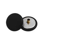 ROCKPOEM 6pcs PU Leather Covered Round Buttons, Decorative Leather Buttons for Coats, Jackets, Sweaters, Versatile Clothing Accessories (15mm-831, Black)