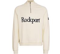 Rockport Mens Relaxed Fit Boston Logo Quarter Zip Sweatshirt - Colour: Ecru - Size: XL