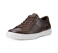 Rockport Men's Colle Tie Sneaker, Dark Brown Leather, 9.5 Wide