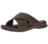 Rockport Men's Darwyn Xband Slide Sandal, Brown Ii Leather, 9 UK