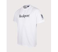 Rockport Mens Oversized Fit Highland Front Logo Washed T-Shirt - Colour: White - Size: XL