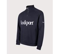 Rockport Archive Boston 1/4 Zip Front Logo Sweat - Navy L L