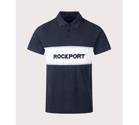 Rockport Mens Relaxed Fit Cobb Insert Logo Panel Polo Shirt - Colour: Navy - Size: XL