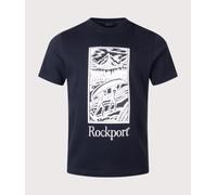 Rockport Mens Relaxed Fit Hampshire Logo T-Shirt - Colour: Navy - Size: Large