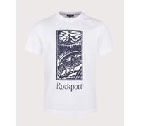 Rockport Mens Relaxed Fit Hampshire Logo T-Shirt - Colour: White - Size: Large