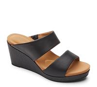 Rockport Women's Briah Ii Slide Wedge Sandal, Black, 5 UK