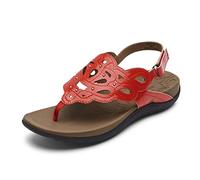 Rockport Women's Ridge Sling Sandal, Red Synthetic, 6 UK