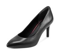 Rockport Women's Total Motion 75mm Pointed Toe Pump, Black Leather, 9.5 Wide