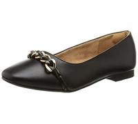 Rockport Women's Zoie Chain Ballet Flat, Black Leather, 5.5 UK