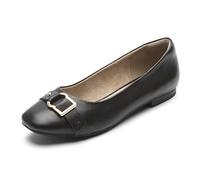 Rockport Women's Zoie Ring Ballet Flat, Black Leather, 4.5 UK