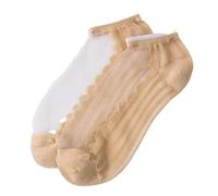 Rockreyoa 5 Pairs Transparent Mesh Socks Thin Mesh Socks Summer Socks Transparent Costume Socks Women's Ankle Socks Transparent Fine Socks Mesh Socks Glass Silk Socks, yellow, One Size
