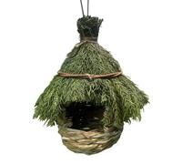 Rockreyoa Bird Nest Grass Bird Nest for Hanging Bird Hut Hand-Woven Straw Bird Houses Wear-Resistant Braided Bird House for Outdoor Garden Decoration Wild Birds and Bird Watching 23 x 12 cm