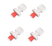 Rockreyoa Bottle Stopper, Universal Beer Bottle Stopper, Wine Stopper, Vacuum Stopper, Rubber Wine Bottle Stopper, Wine Stopper, Bottle Capper for Drinks Wine Collection, White, 4 Pieces