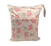 Rockreyoa Cloth Nappies Wet Bags Reusable Wet Bags Cartoon Print Nappy Bag with Zip Wet and Dry Changing Bags Wetbag for Baby Travel On the Go Style 22 Pack of 2