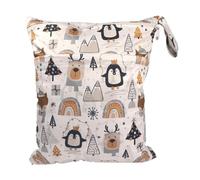 Rockreyoa Cloth Nappies Wet Bags Reusable Wet Bags Cartoon Print Nappy Bag with Zip Wet and Dry Changing Bags Wetbag for Baby Travel On the Go Style 10 Pack of 2