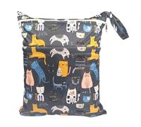 Rockreyoa Cloth Nappies Wet Bags Reusable Wet Bags Cartoon Print Nappy Bag with Zip Wet and Dry Changing Bags Wetbag for Baby Travel On the Go Style 5 Pack of 2