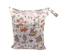 Rockreyoa Cloth Nappies Wet Bags Reusable Wet Bags Cartoon Print Nappy Bag with Zip Wet and Dry Changing Bags Wetbag for Baby Travel On the Go Style 26 Pack of 2