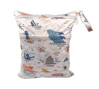 Rockreyoa Cloth Nappies Wet Bags Reusable Wet Bags Cartoon Print Nappy Bag with Zip Wet and Dry Changing Bags Wetbag for Baby Travel On the Go Style 23 Pack of 2