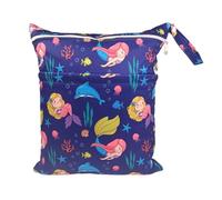 Rockreyoa Cloth Nappies Wet Bags Reusable Wet Bags Cartoon Print Nappy Bag with Zip Wet and Dry Changing Bags Wetbag for Baby Travel On the Go Style 4 Pack of 2
