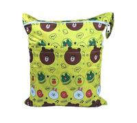 Rockreyoa Cloth Nappies Wet Bags Reusable Wet Bags Cartoon Print Nappy Bag with Zip Wet and Dry Changing Bags Wetbag for Baby Travel On the Go Style 17 Pack of 2