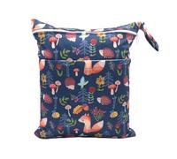 Rockreyoa Cloth Nappies Wet Bags Reusable Wet Bags Cartoon Print Nappy Bag with Zip Wet and Dry Changing Bags Wetbag for Baby Travel On the Go Style 40 Pack of 2
