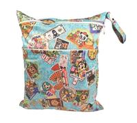 Rockreyoa Cloth Nappies Wet Bags Reusable Wet Bags Cartoon Print Nappy Bag with Zip Wet and Dry Changing Bags Wetbag for Baby Travel On the Go Style 8 Pack of 2