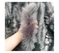 Rockreyoa Faux Fur Ribbon Handmade Faux Fur Ribbon Plush Ribbon Colourful Decorative Ribbon Faux Fur Border Craft Faux Fur Border for DIY Crafts Clothing Garland Packaging Slippers Smoke Grey 4 m
