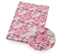 Rockreyoa Floral Fabric Waterproof Fabric Polyester Fabric Thin Fabric Woven Fabric Patchwork Fabrics Printed Fabric Sold by the Metre Fabric Fabrics for Sewing Decorative Fabric DIY Crafts Fabrics 50
