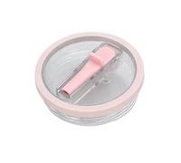 Rockreyoa Pack of 2 Leak-proof Replacement Lids for Stanley Cup 40 oz/1.18 L, Compatible with Stanley Quencher H2.0 FlowState Cups, Straw Lid, Stanley Accessories Pink (with Straw)
