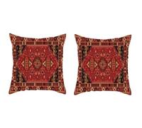 Rockreyoa Set of 2 Cushion Covers, Boho Style Pillowcase, Sofa Decorative Cushion Covers, Retro Square Sofa Cushion Cover, Cushion Cover for Bedroom, Living Room, Home Decoration, 45 x 45 cm, 3#