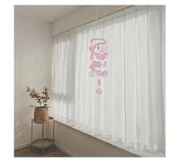 Rockreyoa Shell Wind Chime Colourful Capiz Shells Wind Chimes Hanging Ornaments Natural Mother of Pearl Shell Wind Bell Garland Dream Catcher Window Decoration for Garden Home Decoration Pink