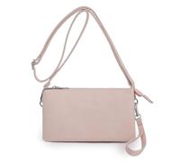 Rockreyoa Women's Leather Shoulder Bag with Wrist Strap and Adjustable Shoulder Strap, Crossbody Bag, Mobile Phone Case, Leather Bag, Purse, Shopper Bag for Women, lightpink
