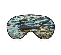 Rocks and Pebbles Sleep Mask for Women Men Soft Breathable Eye Masks Light Blocking Sleeping Mask for Side Sleeper Eye Cover Night Blindfold Sleep Shade Cover for Sleeping Travel Nap
