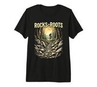 Rocks and Roots Mountain Biking Premium T-Shirt