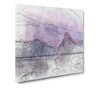 Rocks at the Milford Sound Fiord Canvas Print | Gallery Wrapped 30mm Frame Wall Art | 14x14 inches | Ready to Hang | Modern Picture | Living Room Bedroom Lounge Office