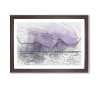 Rocks at The Milford Sound Fiord in Abstract Framed Print | A2 Walnut Framed Wall Art | Ready to Hang | Abstract Fantasy Picture | Living Room Bedroom Lounge Office